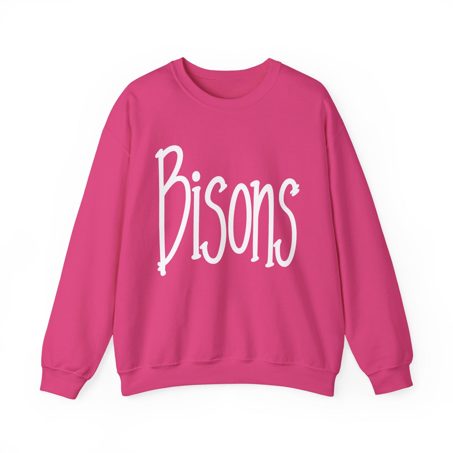 Bedford Bison CREWNECK Sweatshirt Parents Grandparents, Softball Game Day Crew Neck, Sports Fan Apparel, Team Spirit
