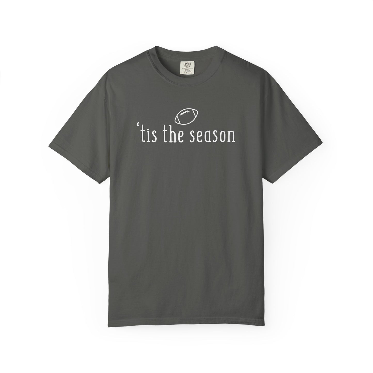 Bedford Bison Tis The Season Football T-Shirt Comfort Colors Penn State Football, Pink Football Shirt