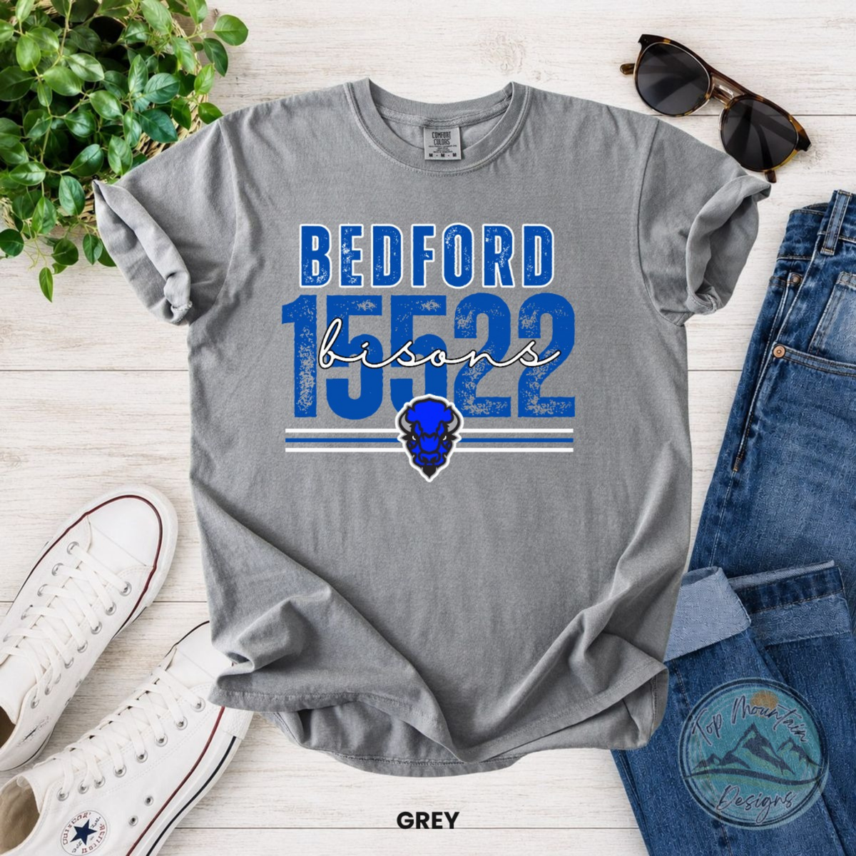 Bedford Bisons Zip Code T-Shirt