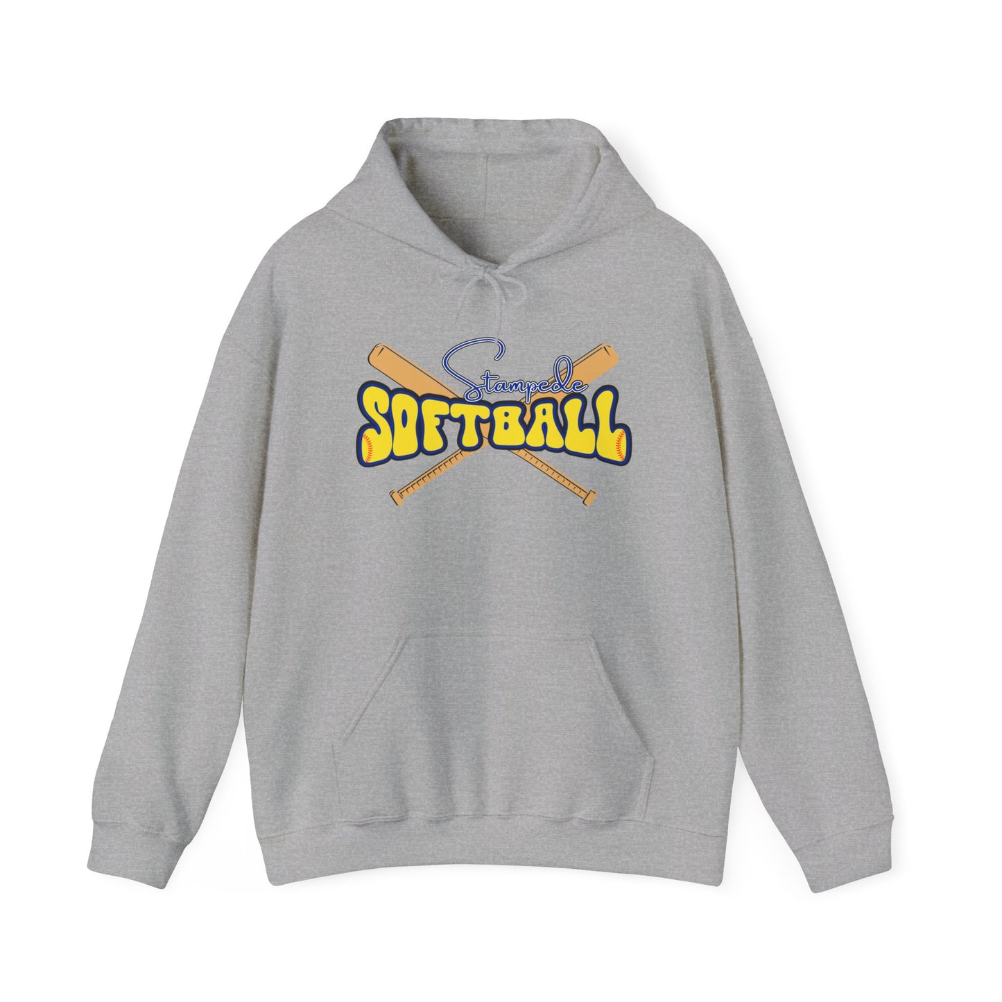 Stampede Softball Unisex Heavy Blend Hooded Sweatshirt for Parents Grandparents, Softball Game Day Crew Neck, Sports Fan Apparel, Team Spirit Crewneck Sweater