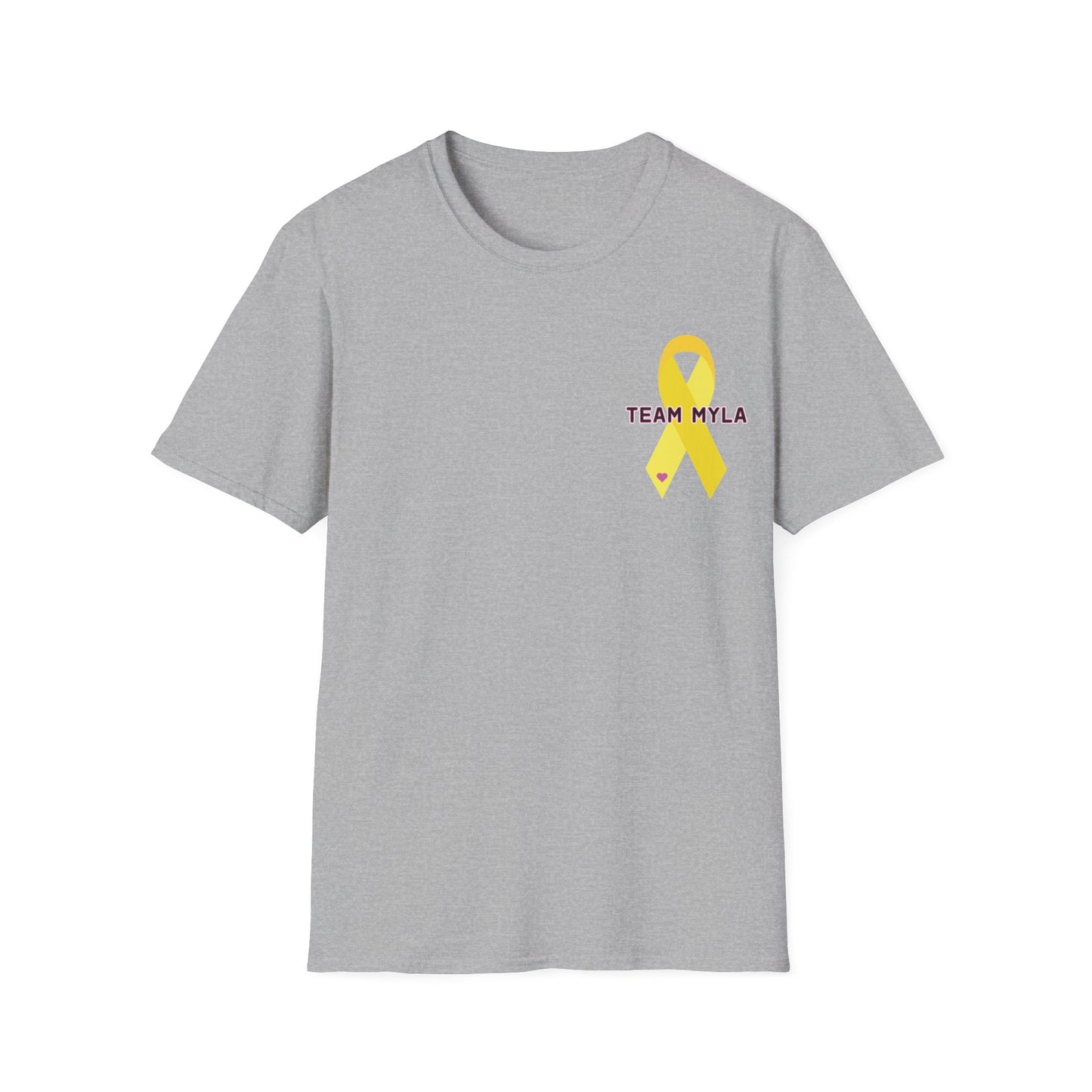 TEAM MYLA Fighting Childhood Cancer T-Shirt (Front & Back)
