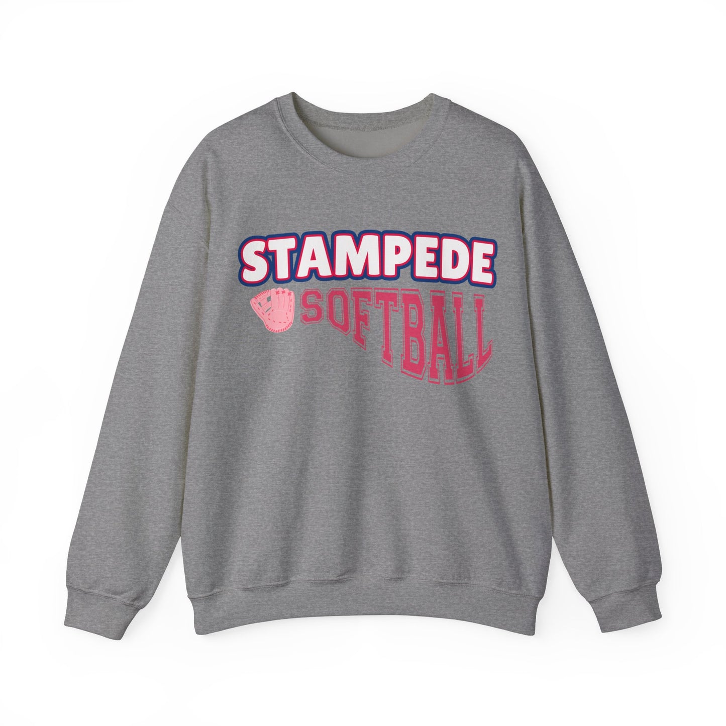 Stampede Softball Sweatshirt Parents Grandparents, Softball Game Day Crew Neck, Sports Fan Apparel, Team Spirit Crewneck Sweater