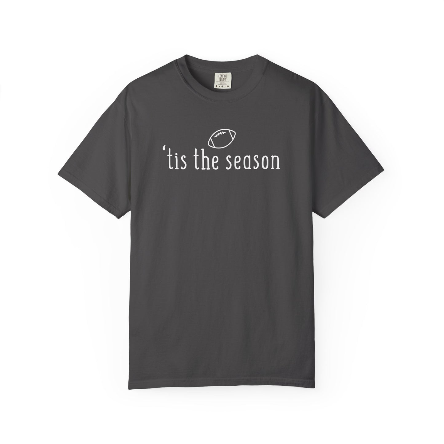 Bedford Bison Tis The Season Football T-Shirt Comfort Colors Penn State Football, Pink Football Shirt