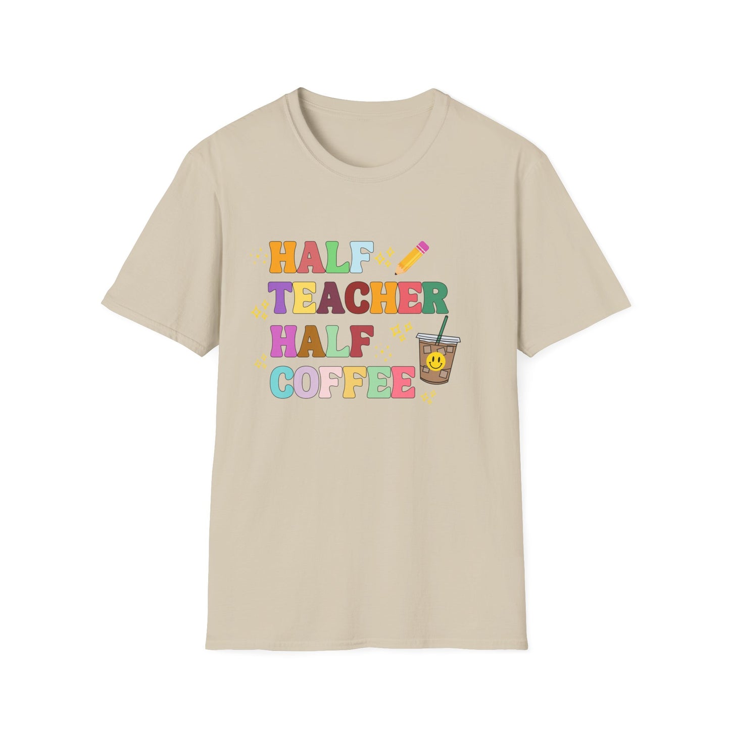 Half Teacher Half Coffee shirt, Teacher week, Coffee Teacher Shirt, Teacher Day Shirt, Teacher Team Shirts, Teacher gift, Teacher Coffee Tee