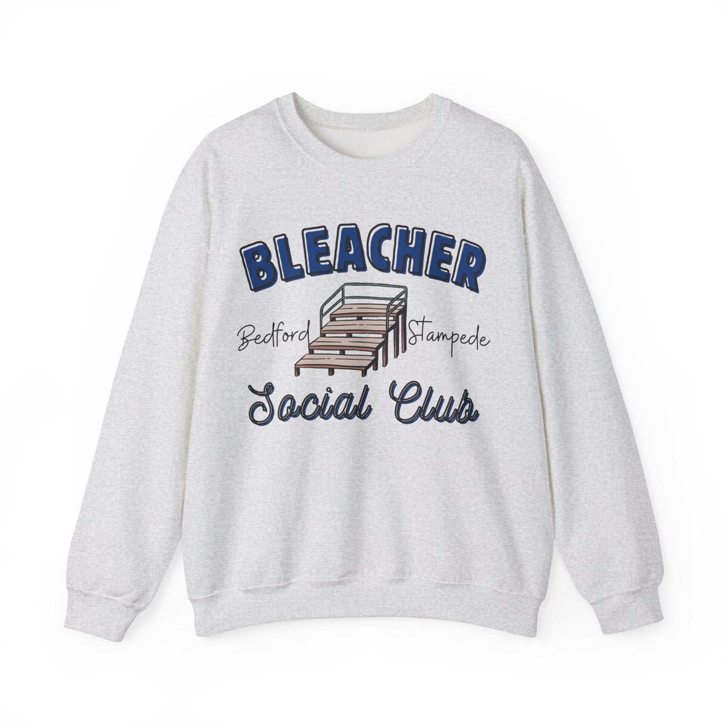 Stampede Softball Social Club Bleacher Sweatshirt Parents Grandparents, Softball Game Day Crew Neck, Sports Fan Apparel, Team Spirit
