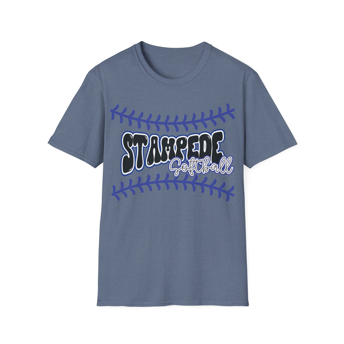 Stampede Softball Unisex T-Shirt for Parents and Grandparents, Softstyle Tee for All, Game Day Shirt, Sports Fan Apparel, Team