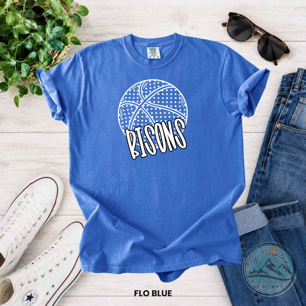 Bisons Basketball Polka Dot