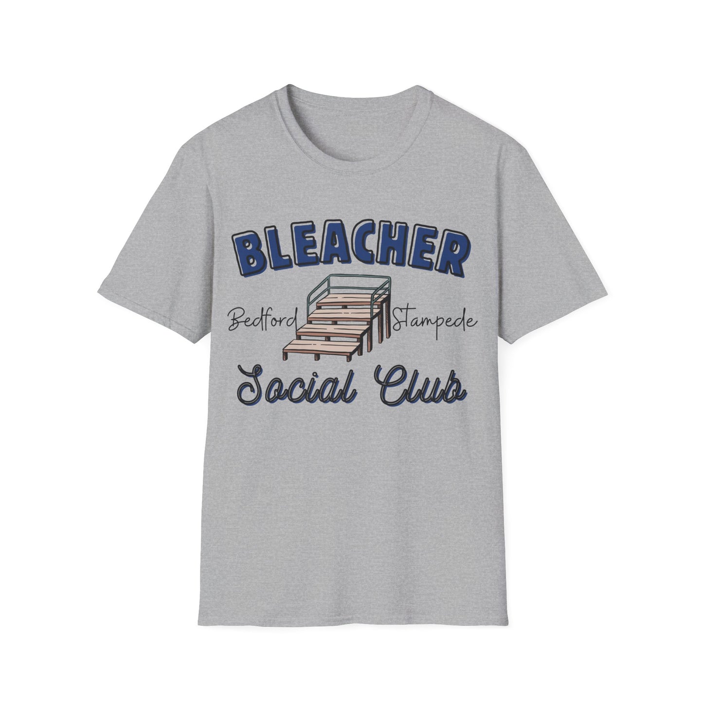Stampede Softball Social Club Bleacher T-Shirt for Parents and Grandparents, Softstyle Tee for All, Softball Game Day Shirt, Sports Fan Apparel, Team Spirit