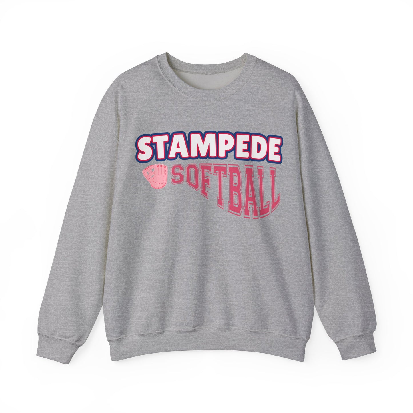 Stampede Softball Sweatshirt Parents Grandparents, Softball Game Day Crew Neck, Sports Fan Apparel, Team Spirit Crewneck Sweater