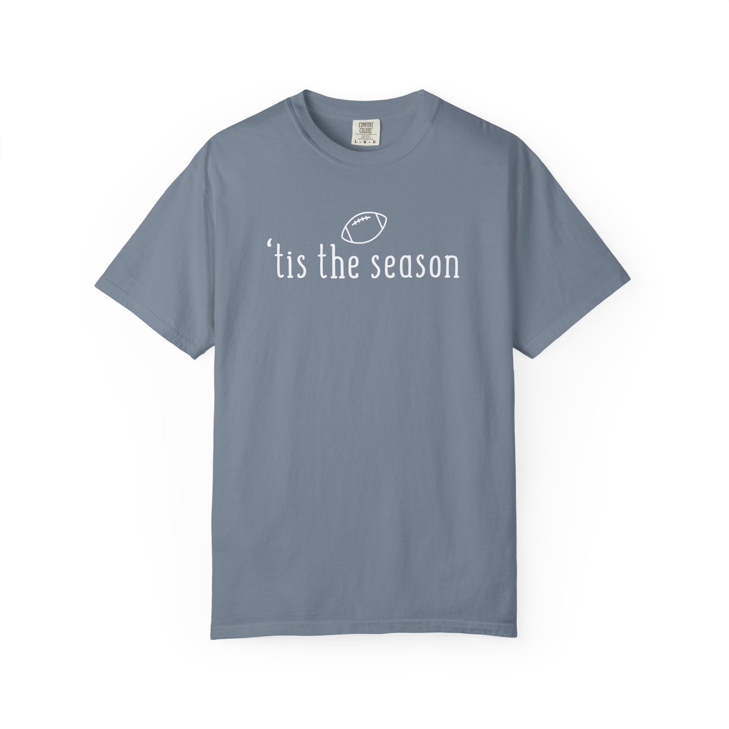 Bedford Bison Tis The Season Football T-Shirt Comfort Colors Penn State Football, Pink Football Shirt