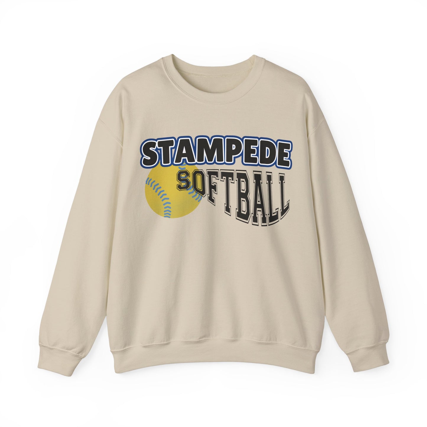 Stampede Softball Sweatshirt Parents Grandparents, Softball Game Day Crew Neck, Sports Fan Apparel, Team Spirit