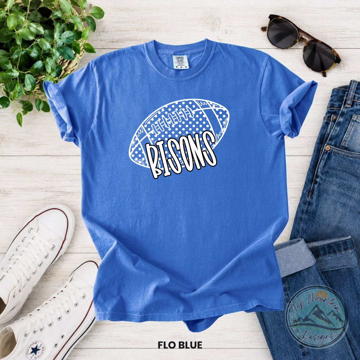 Bisons Football Polka Dot