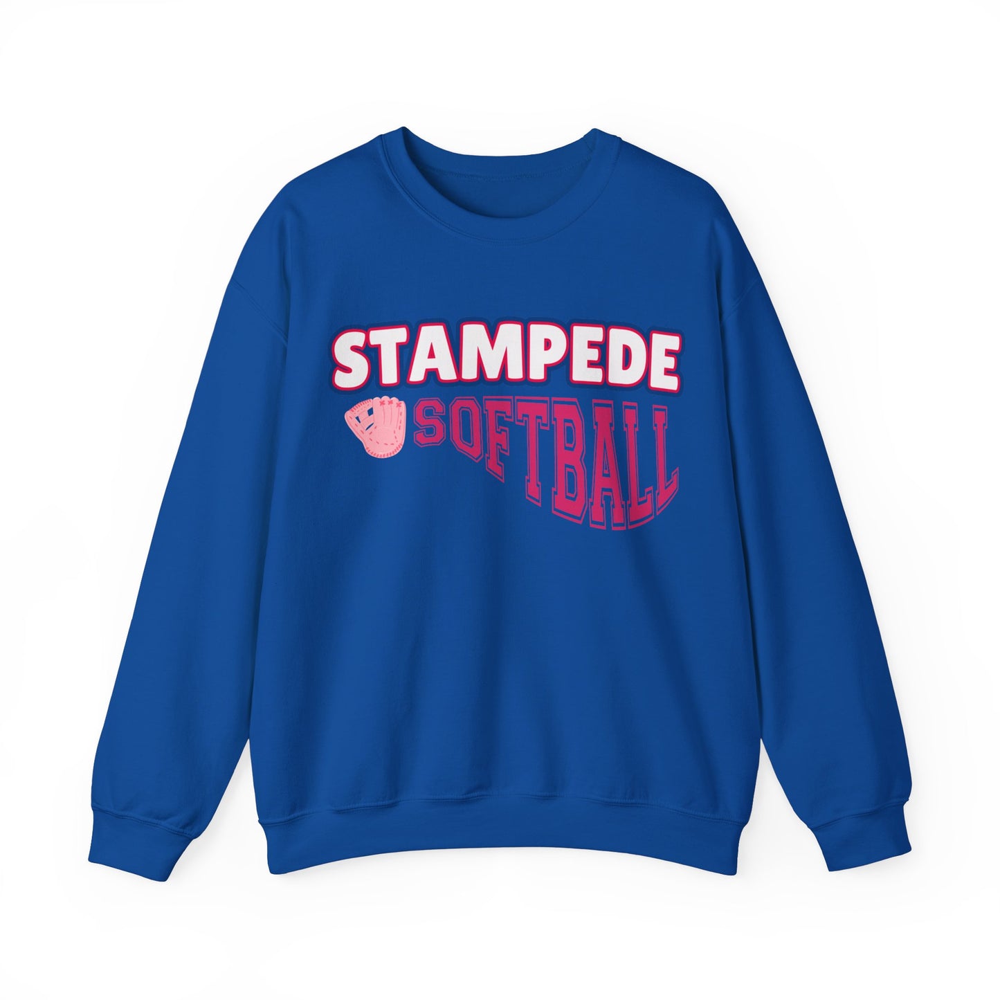 Stampede Softball Sweatshirt Parents Grandparents, Softball Game Day Crew Neck, Sports Fan Apparel, Team Spirit Crewneck Sweater