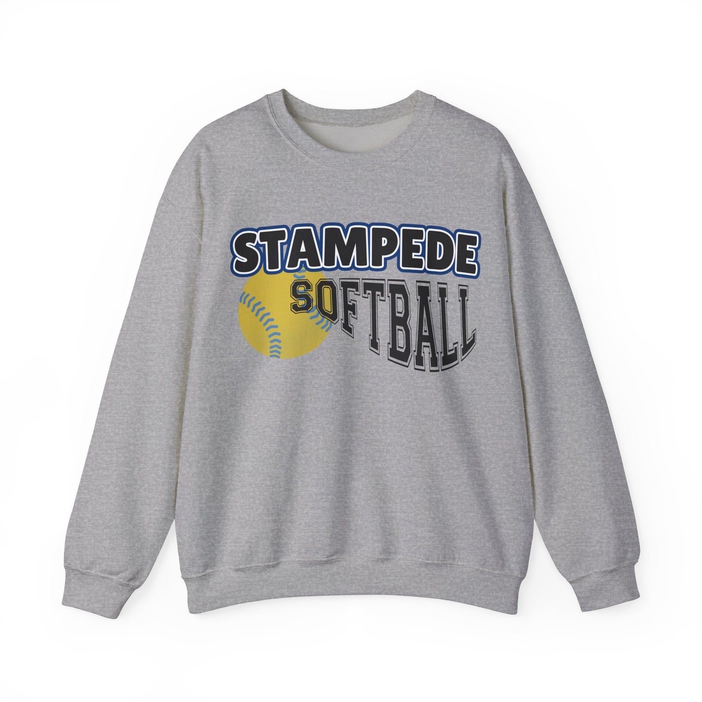 Stampede Softball Sweatshirt Parents Grandparents, Softball Game Day Crew Neck, Sports Fan Apparel, Team Spirit