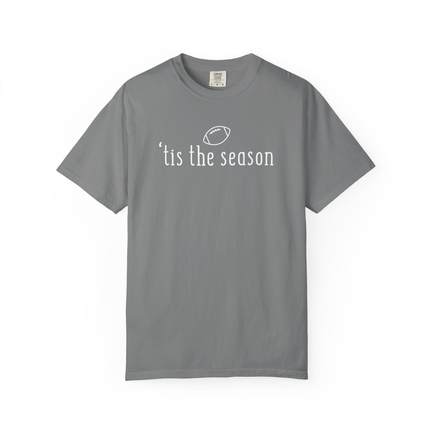 Bedford Bison Tis The Season Football T-Shirt Comfort Colors Penn State Football, Pink Football Shirt