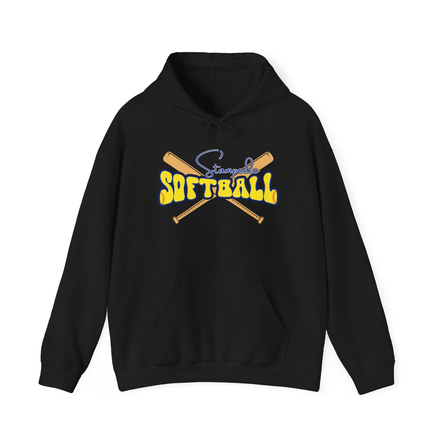 Stampede Softball Unisex Heavy Blend Hooded Sweatshirt for Parents Grandparents, Softball Game Day Crew Neck, Sports Fan Apparel, Team Spirit Crewneck Sweater