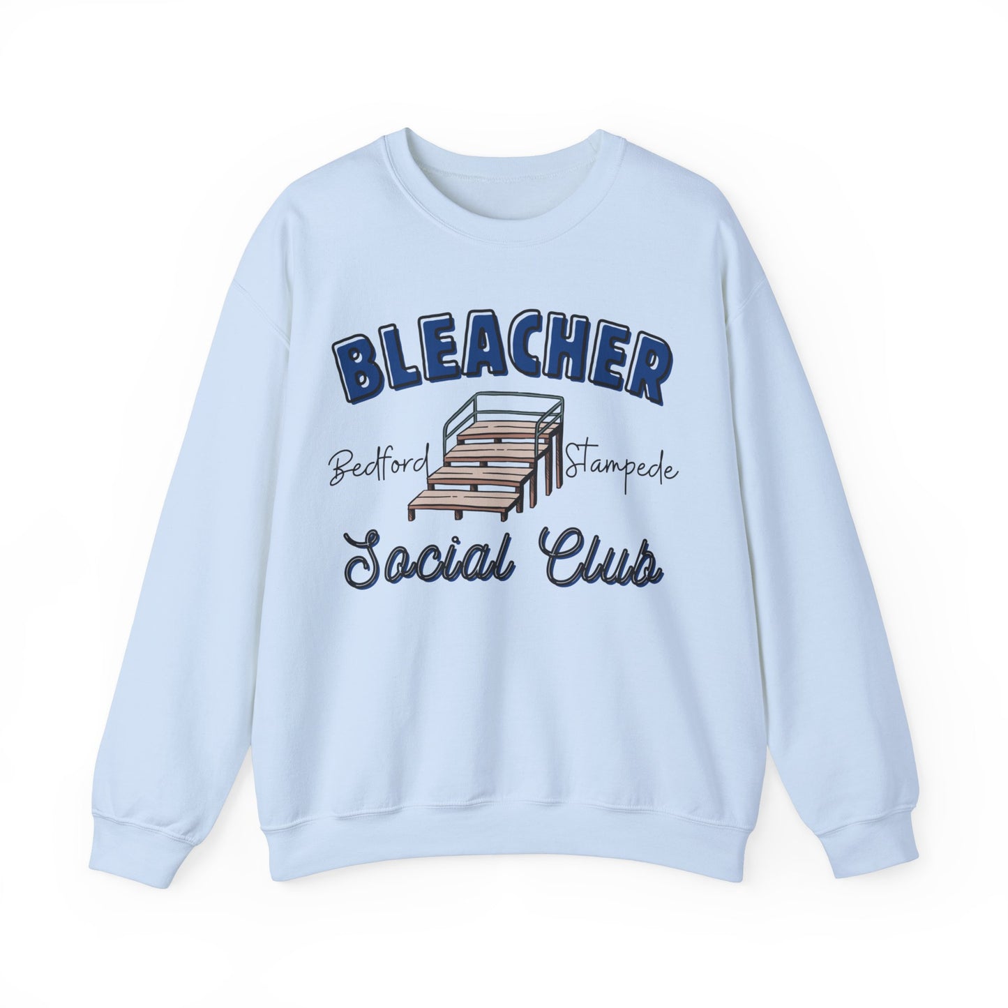Stampede Softball Social Club Bleacher Sweatshirt Parents Grandparents, Softball Game Day Crew Neck, Sports Fan Apparel, Team Spirit