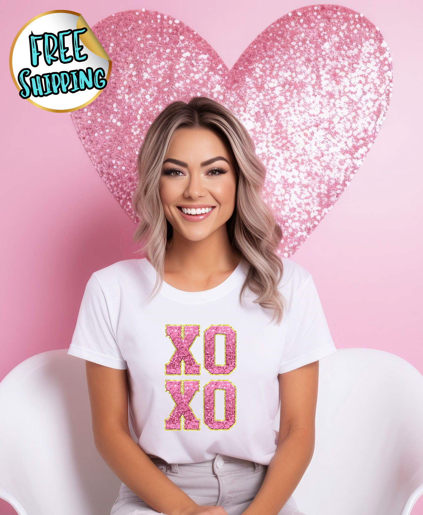 Valentine’s Day Tee for Women, Hugs and Kisses T-Shirt, Cute Valentine Shirt, Trendy Valentine’s Day Graphic Tee, Valentine’s Day Outfit, XOXO Shirt, Valentine’s Day Gift Idea, Love Themed T-Shirt, Romantic Valentine’s Shirt