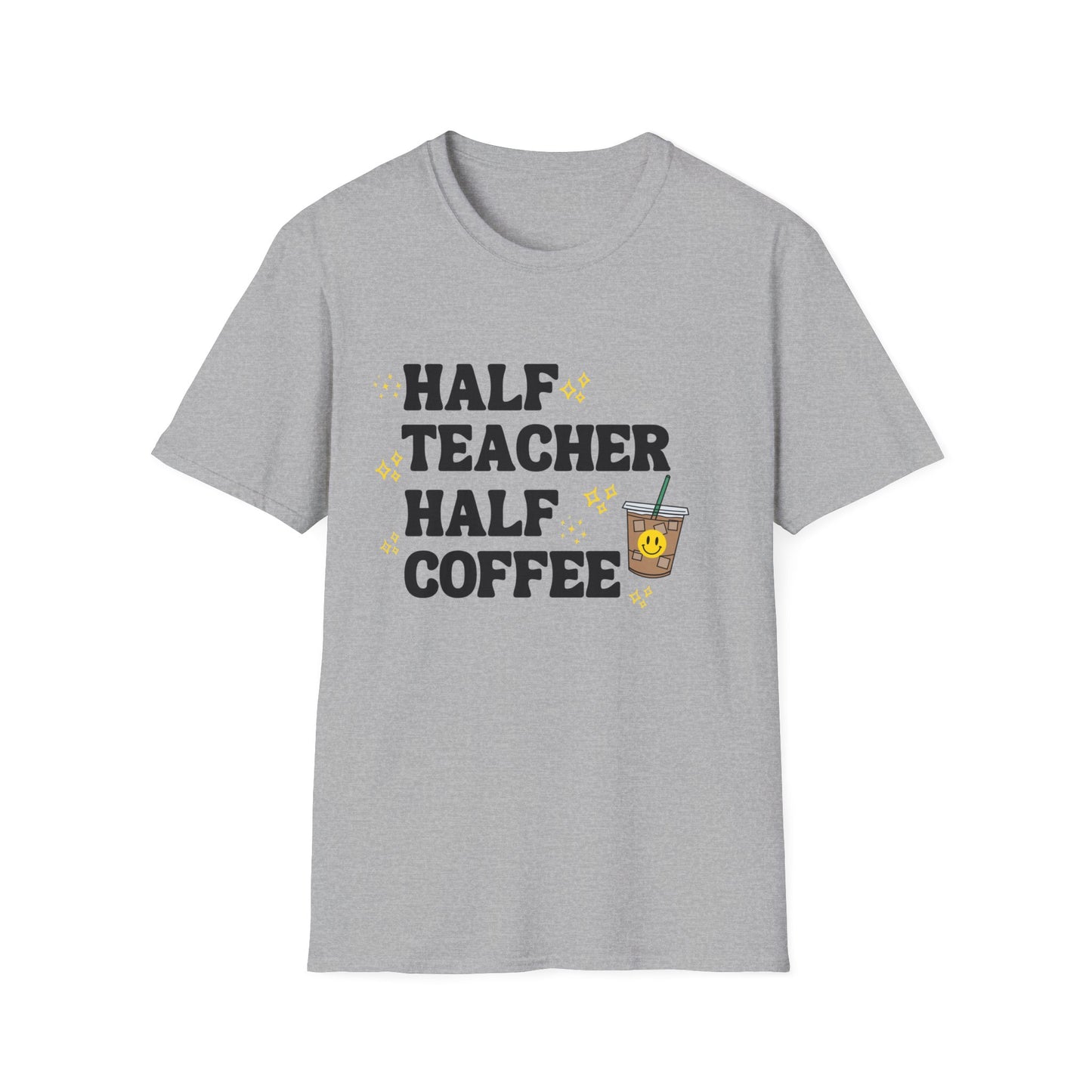 Half Teacher Half Coffee shirt, Teacher week, Coffee Teacher Shirt, Teacher Day Shirt, Teacher Team Shirts, Teacher gift, Teacher Coffee Tee