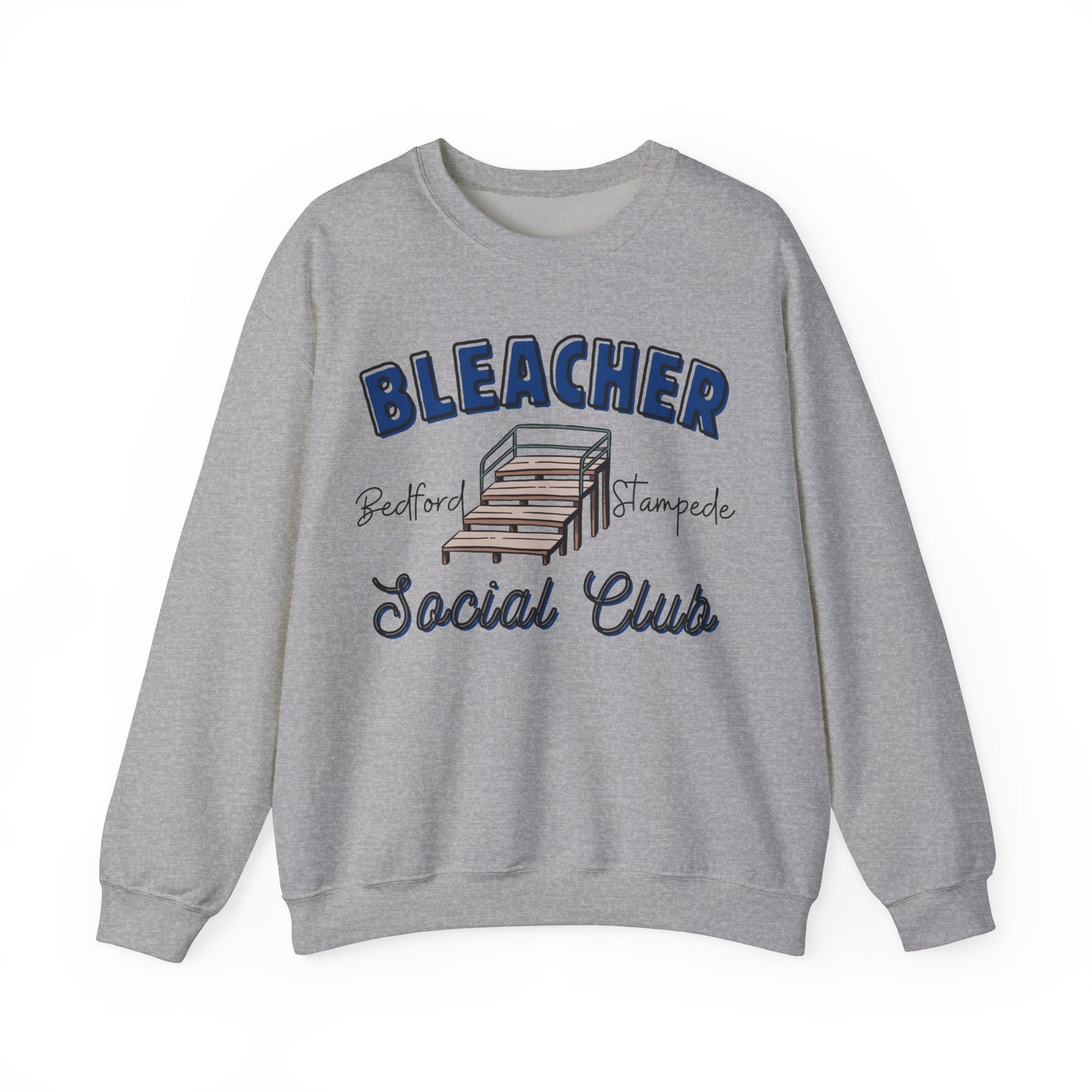 Stampede Softball Social Club Bleacher Sweatshirt Parents Grandparents, Softball Game Day Crew Neck, Sports Fan Apparel, Team Spirit