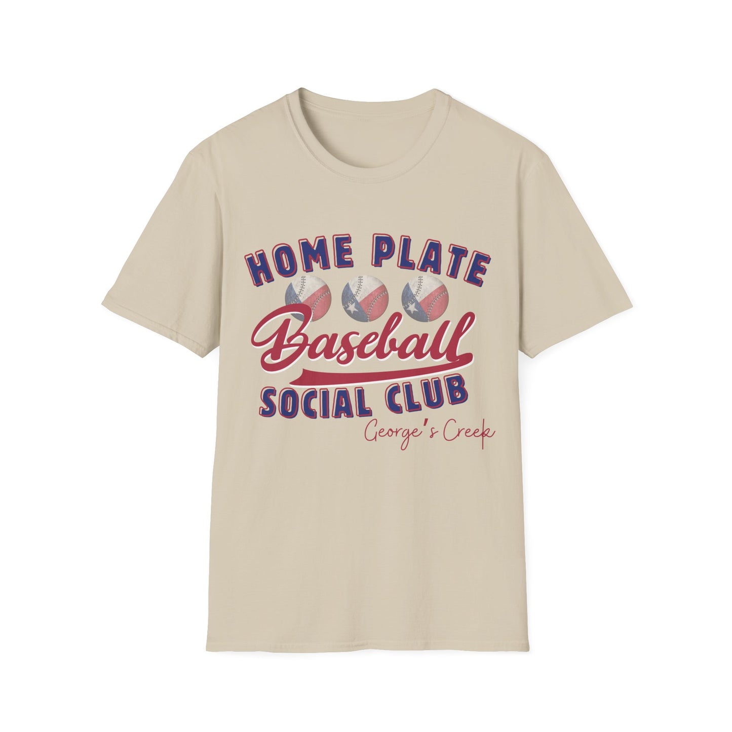 George's Creek Baseball Shirt Home Plate Social Club T-Shirt