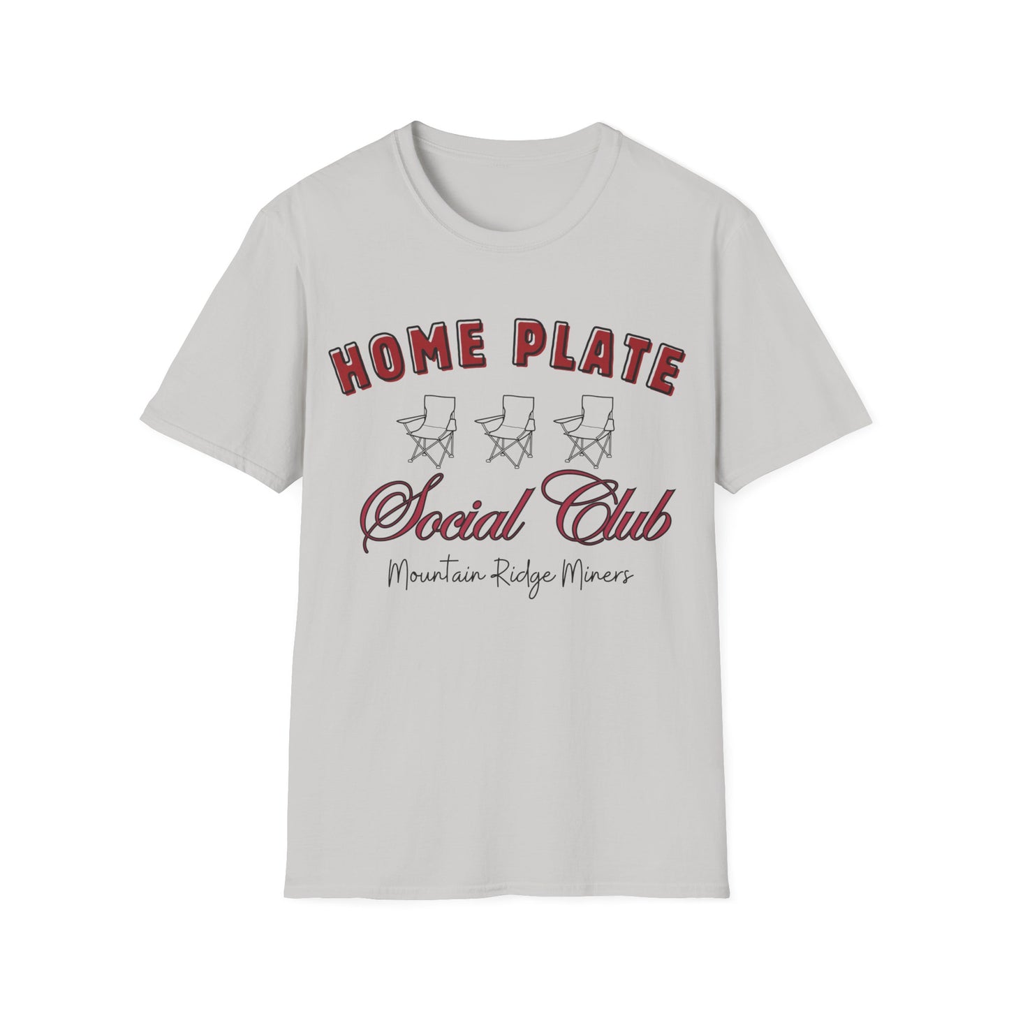 MOUNTAIN RIDGE HOME PLATE SOCIAL CLUB T-SHIRT, Mountain Ridge School Spirit T-Shirt, Mountain Ridge Miners Shirt, Mountain Ridge Gift for Mom or Dad