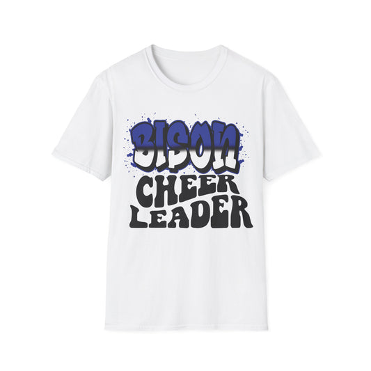 Bedford Bison Cheerleader, Bedford School Spirit Shirt, Bison T-Shirt, Bedford Blue, Bedford PA, Bedford Team Spirit Softball Mom