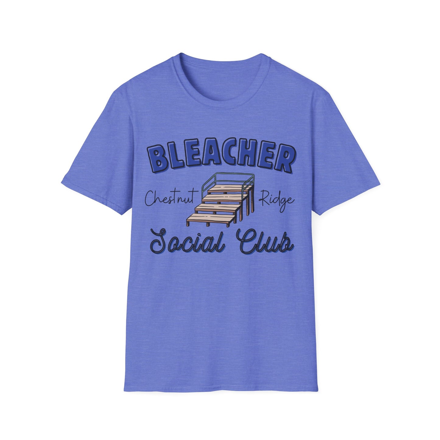 CHESTNUT RIDGE BLEACHER SOCIAL CLUB T-SHIRT, Chestnut Ridge School Spirit T-Shirt, Chestnut Ridge Shirt