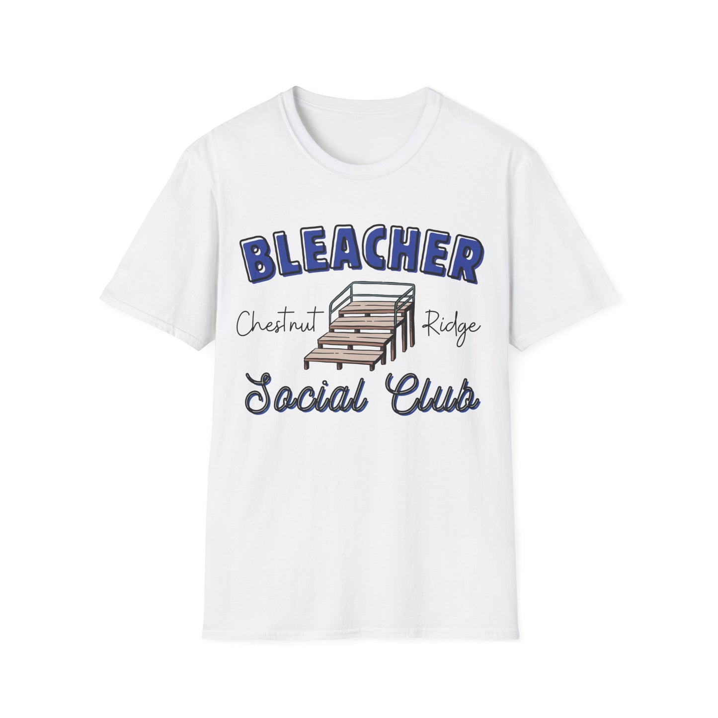 CHESTNUT RIDGE BLEACHER SOCIAL CLUB T-SHIRT, Chestnut Ridge School Spirit T-Shirt, Chestnut Ridge Shirt