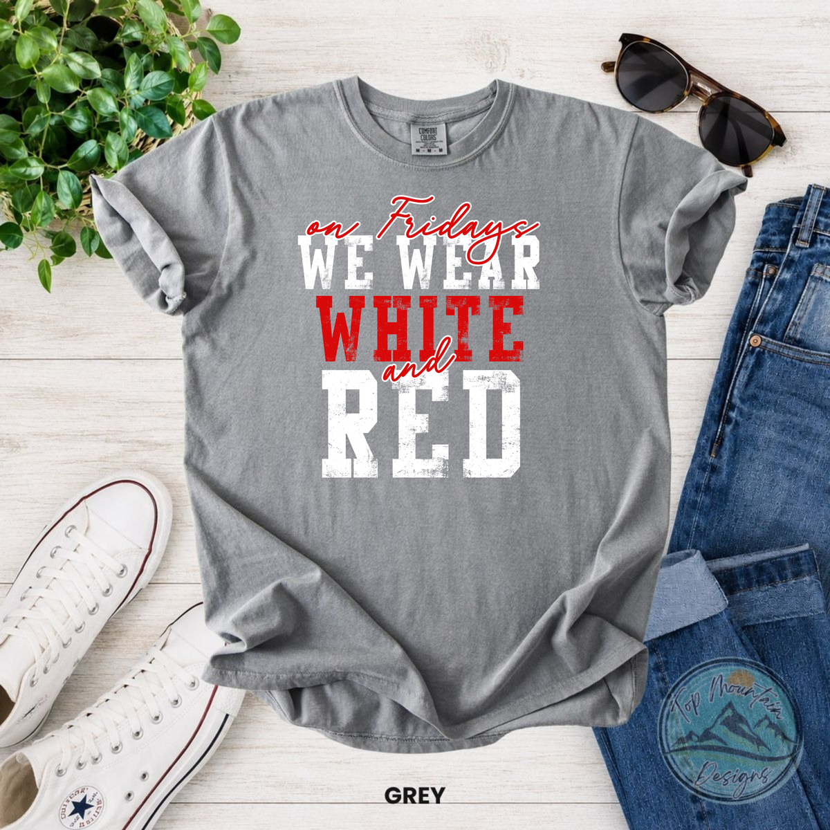 On Fridays We Wear White & Red