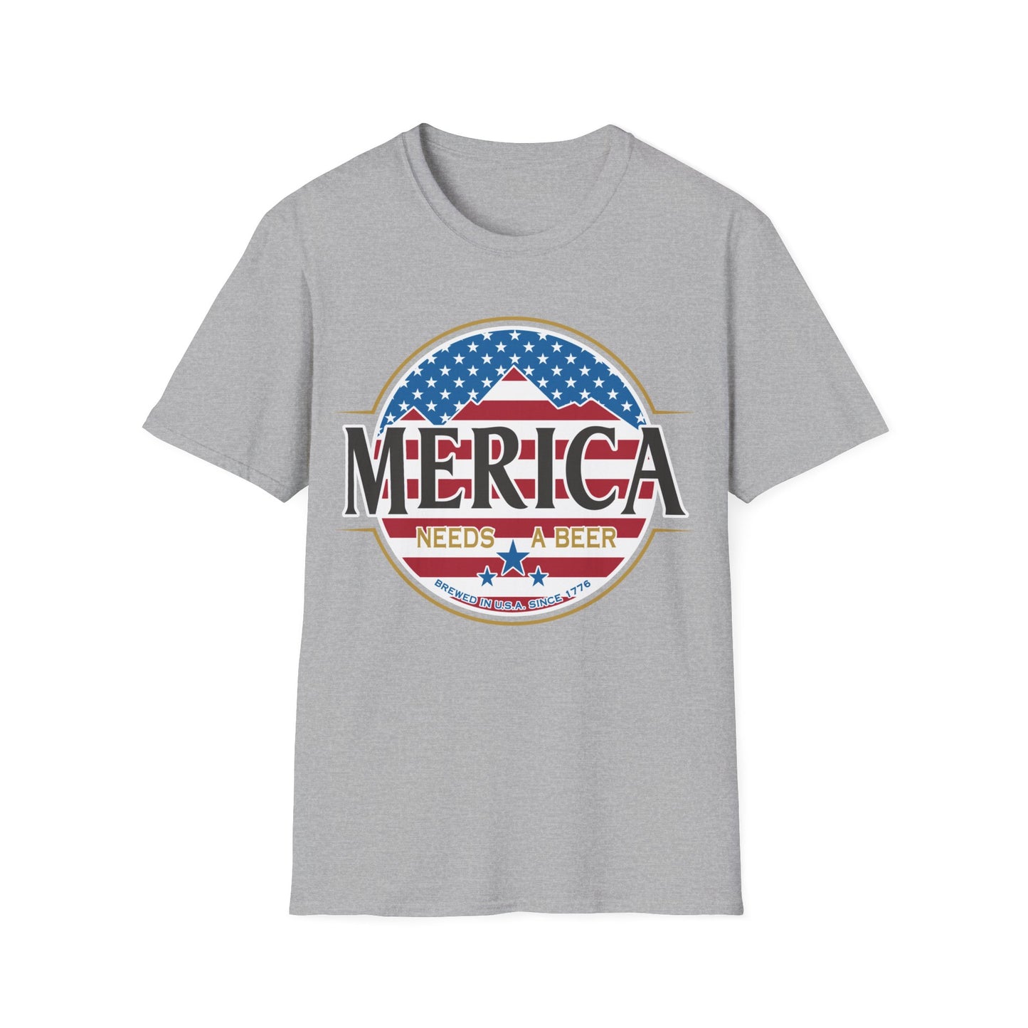 Merica Needs A Beer T-Shirt, 4th of July Shirt, Independence Day Tshirt, Gift for Dad Shirt