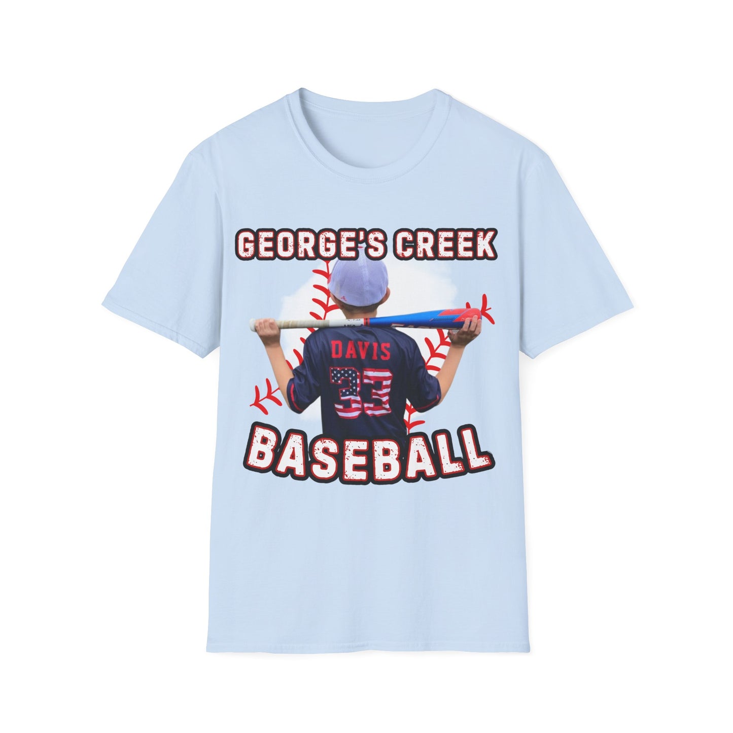 George's Creek Custom T-Shirt for Baseball with picture and number