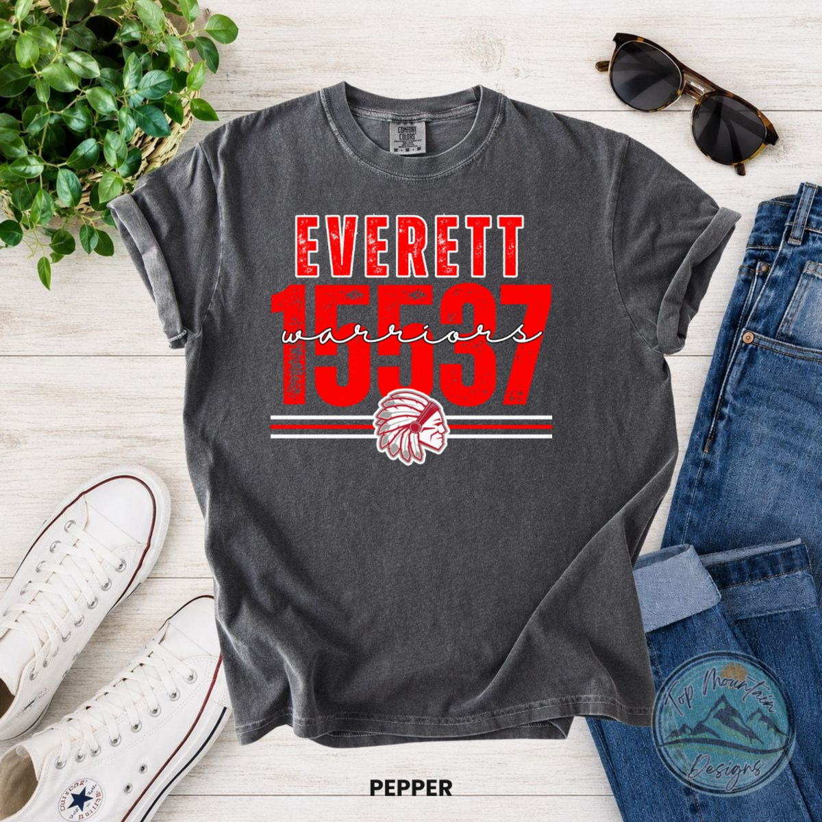 Everett Warriors Zip Code T-Shirt