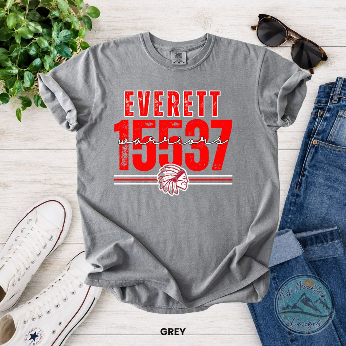 Everett Warriors Zip Code T-Shirt