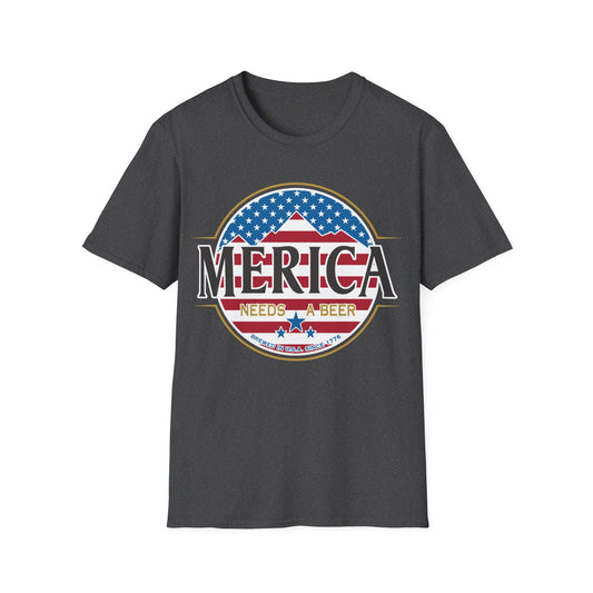 Merica Needs A Beer T-Shirt, 4th of July Shirt, Independence Day Tshirt, Gift for Dad Shirt