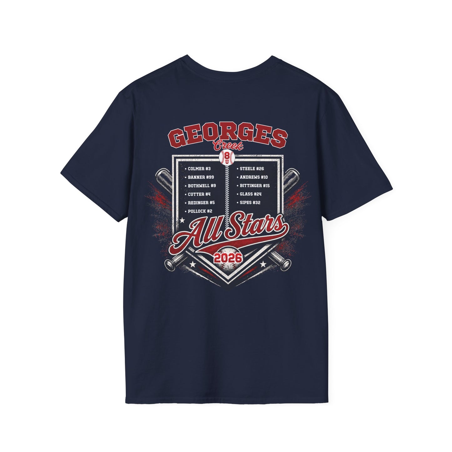 George's Creek 2026 All-Star Baseball 8U   Front & Back