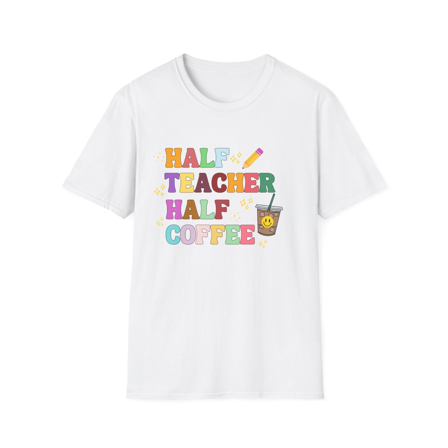 Half Teacher Half Coffee shirt, Teacher week, Coffee Teacher Shirt, Teacher Day Shirt, Teacher Team Shirts, Teacher gift, Teacher Coffee Tee