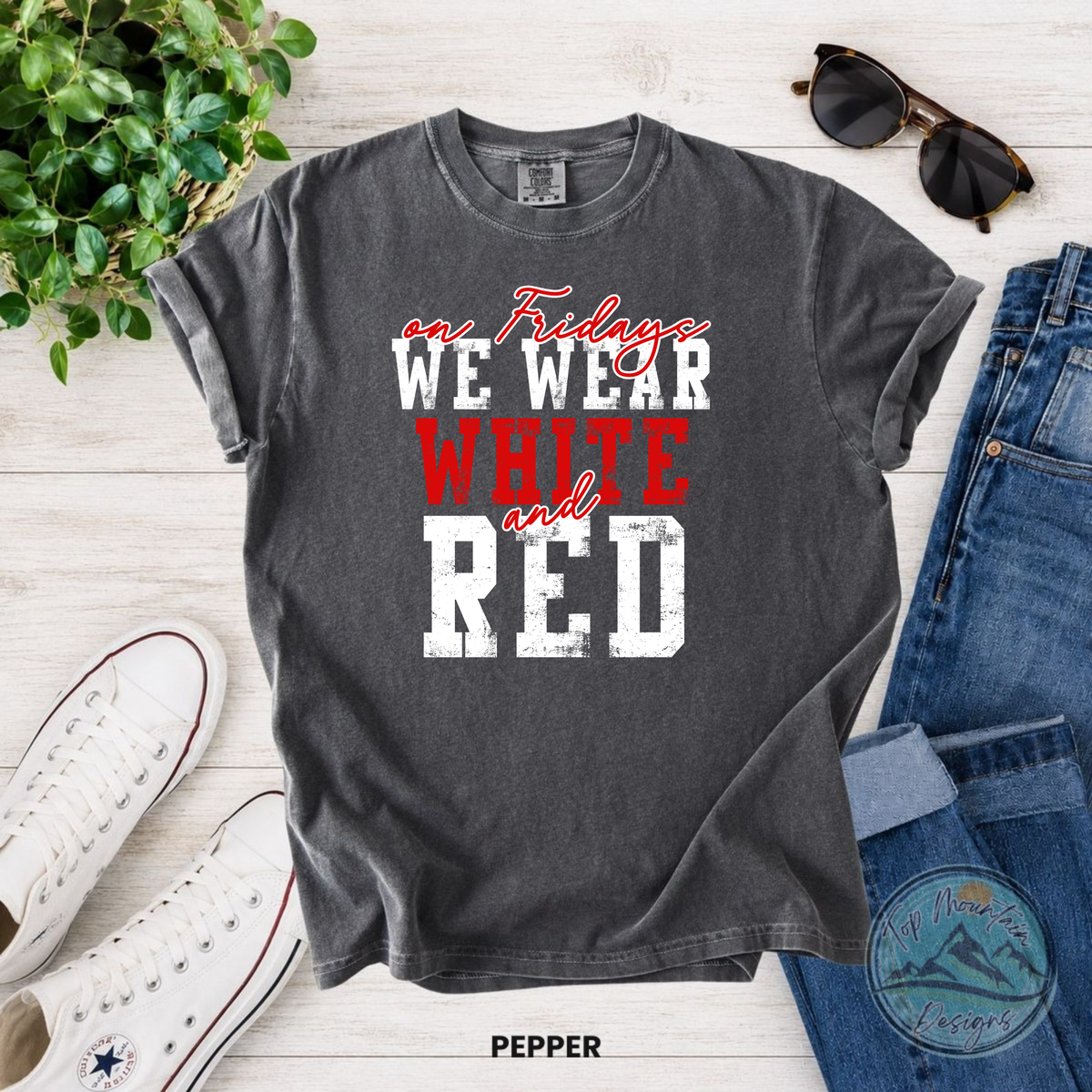 On Fridays We Wear White & Red