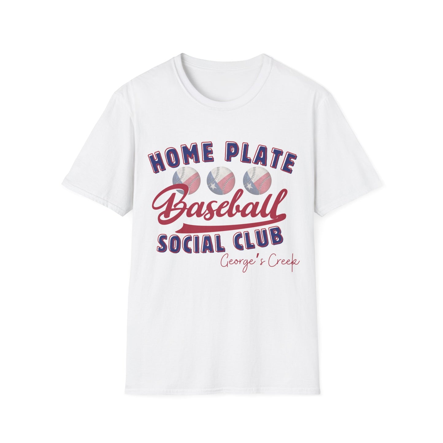 George's Creek Baseball Shirt Home Plate Social Club T-Shirt