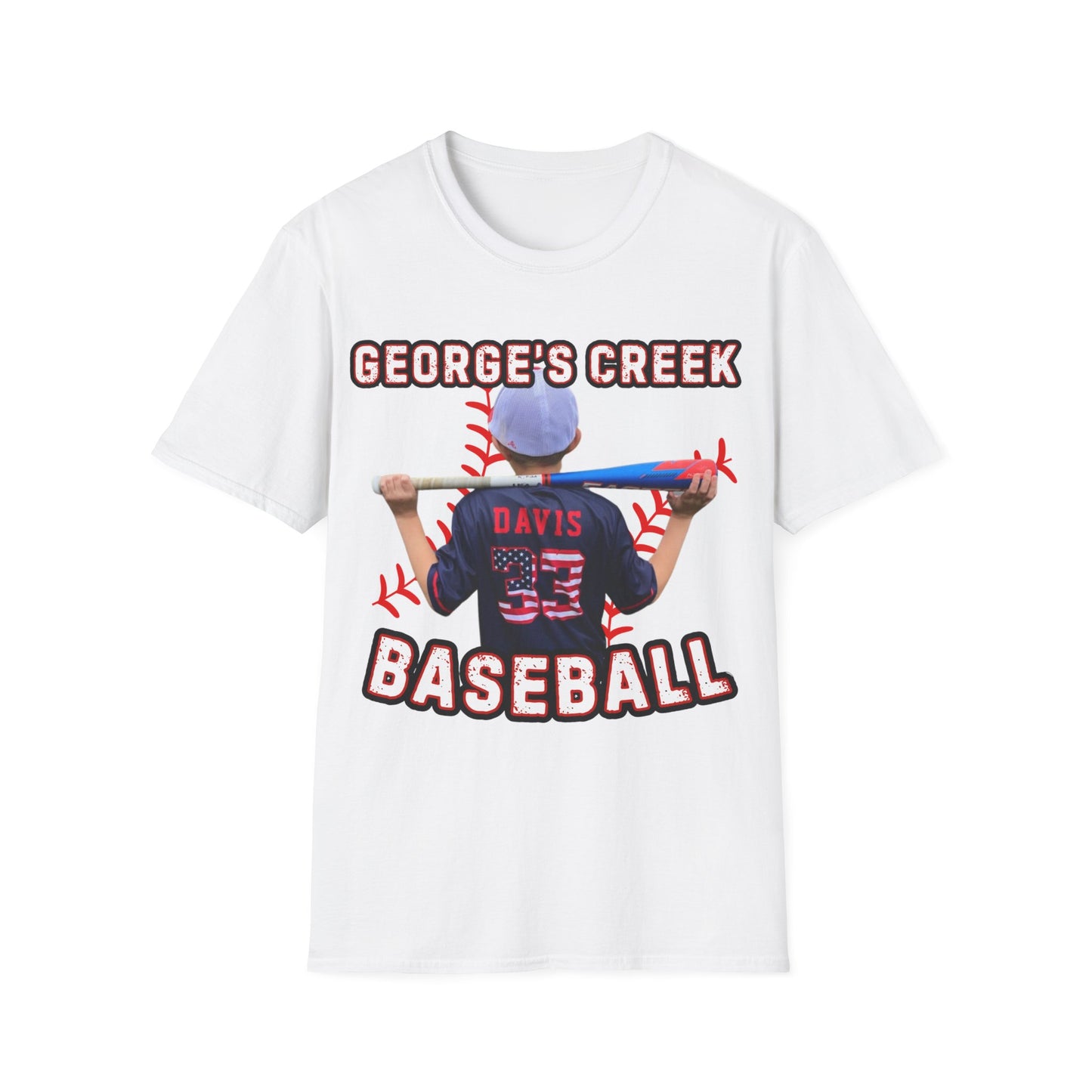 George's Creek Custom T-Shirt for Baseball with picture and number