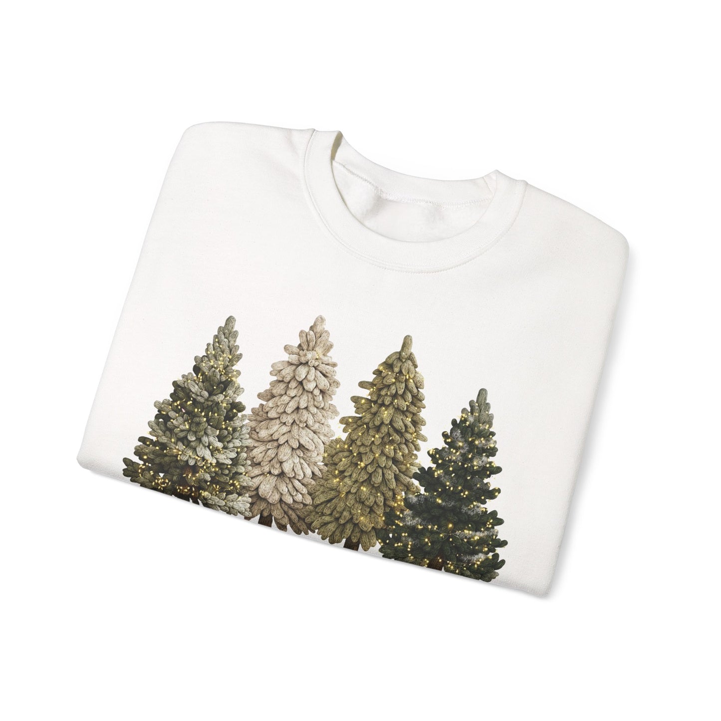 Merry & Bright CREWNECK Sweatshirt Latch Hook Yarn Faux Merry and Bright, Christmas Tree, Merry Christmas, Yarn Crochet Xmas Tree, Christmas