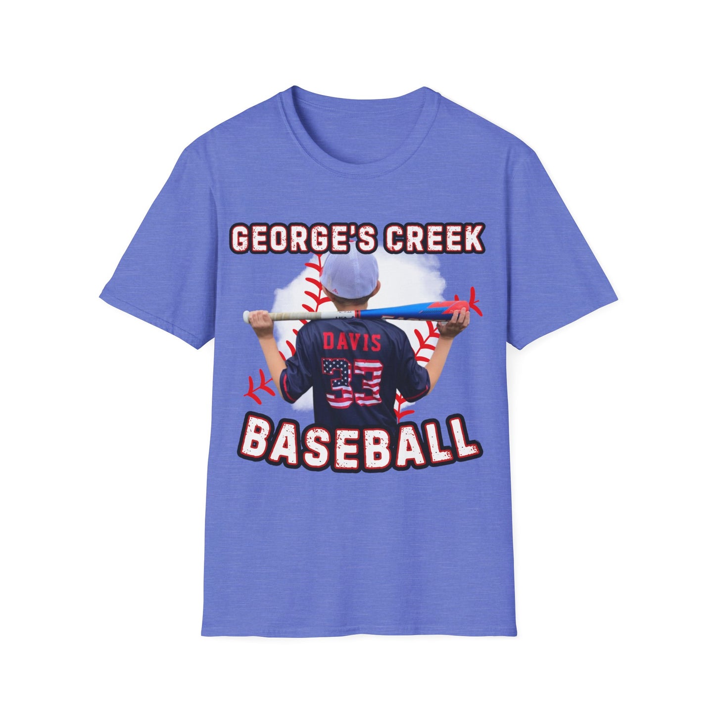 George's Creek Custom T-Shirt for Baseball with picture and number