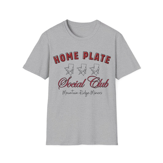 MOUNTAIN RIDGE HOME PLATE SOCIAL CLUB T-SHIRT, Mountain Ridge School Spirit T-Shirt, Mountain Ridge Miners Shirt, Mountain Ridge Gift for Mom or Dad