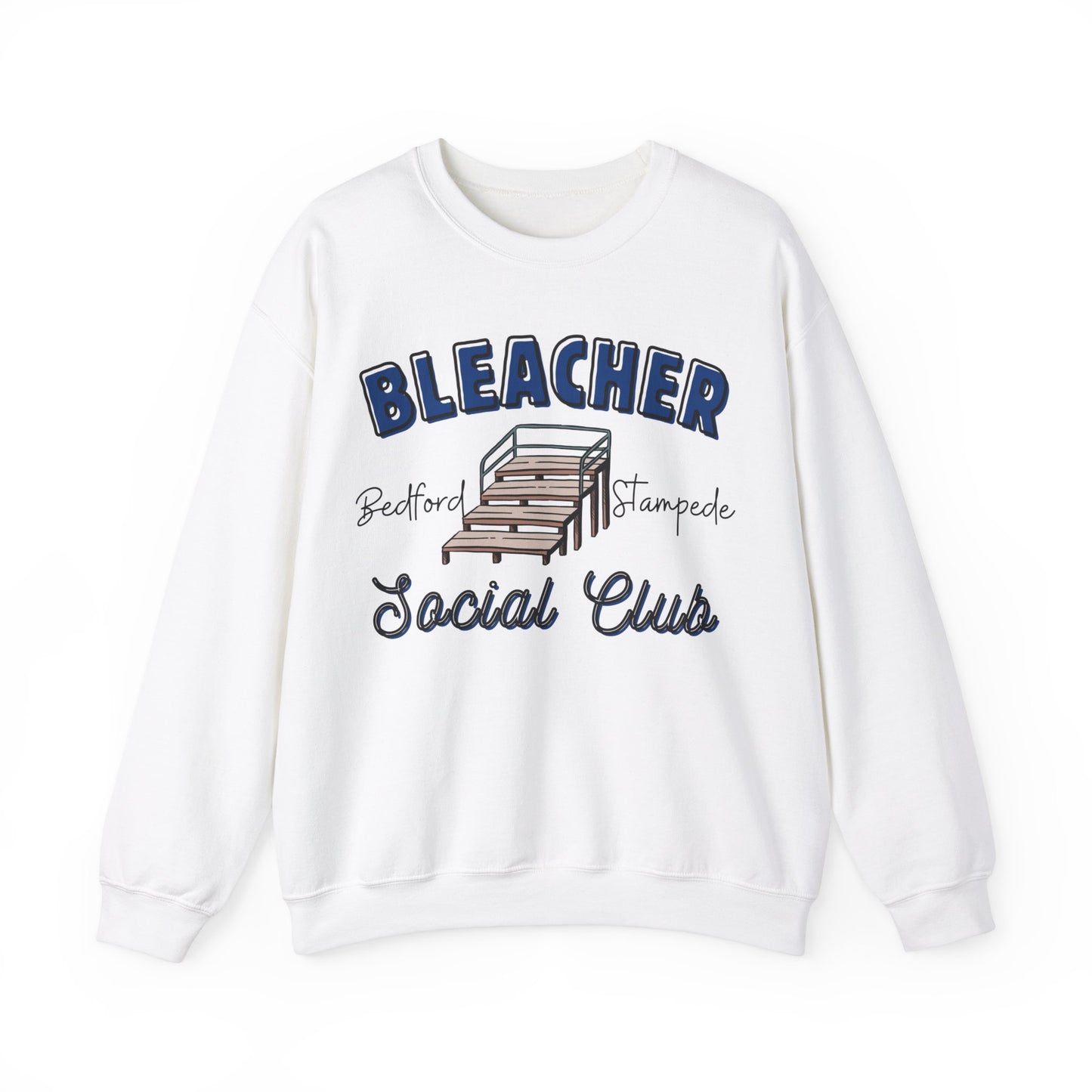 Stampede Softball Social Club Bleacher Sweatshirt Parents Grandparents, Softball Game Day Crew Neck, Sports Fan Apparel, Team Spirit