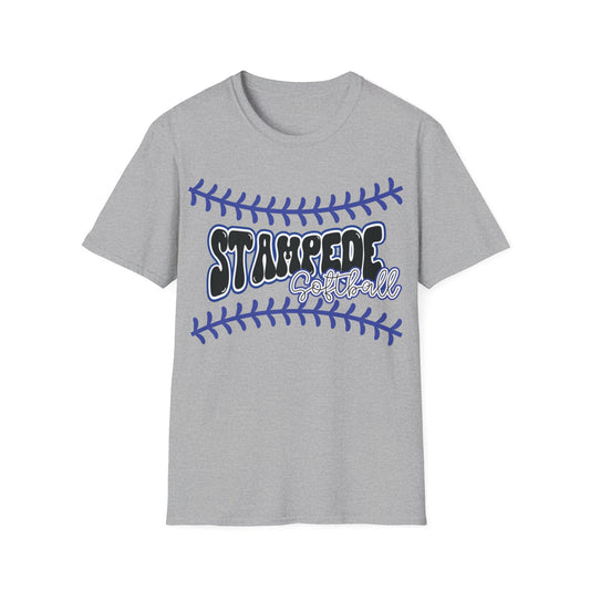 Stampede Softball Unisex T-Shirt for Parents and Grandparents, Softstyle Tee for All, Game Day Shirt, Sports Fan Apparel, Team