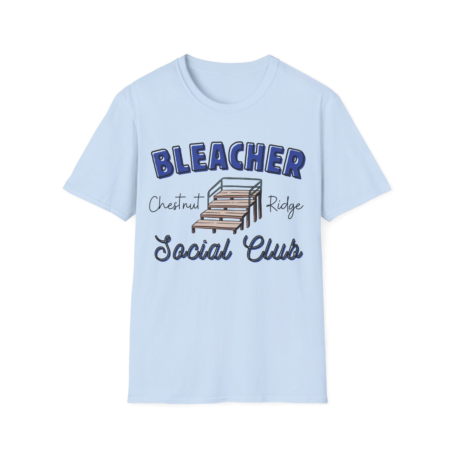 CHESTNUT RIDGE BLEACHER SOCIAL CLUB T-SHIRT, Chestnut Ridge School Spirit T-Shirt, Chestnut Ridge Shirt