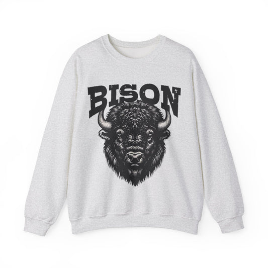 Bedford Bison CREWNECK Sweatshirt Parents Grandparents, Softball Game Day Crew Neck, Sports Fan Apparel, Team Spirit