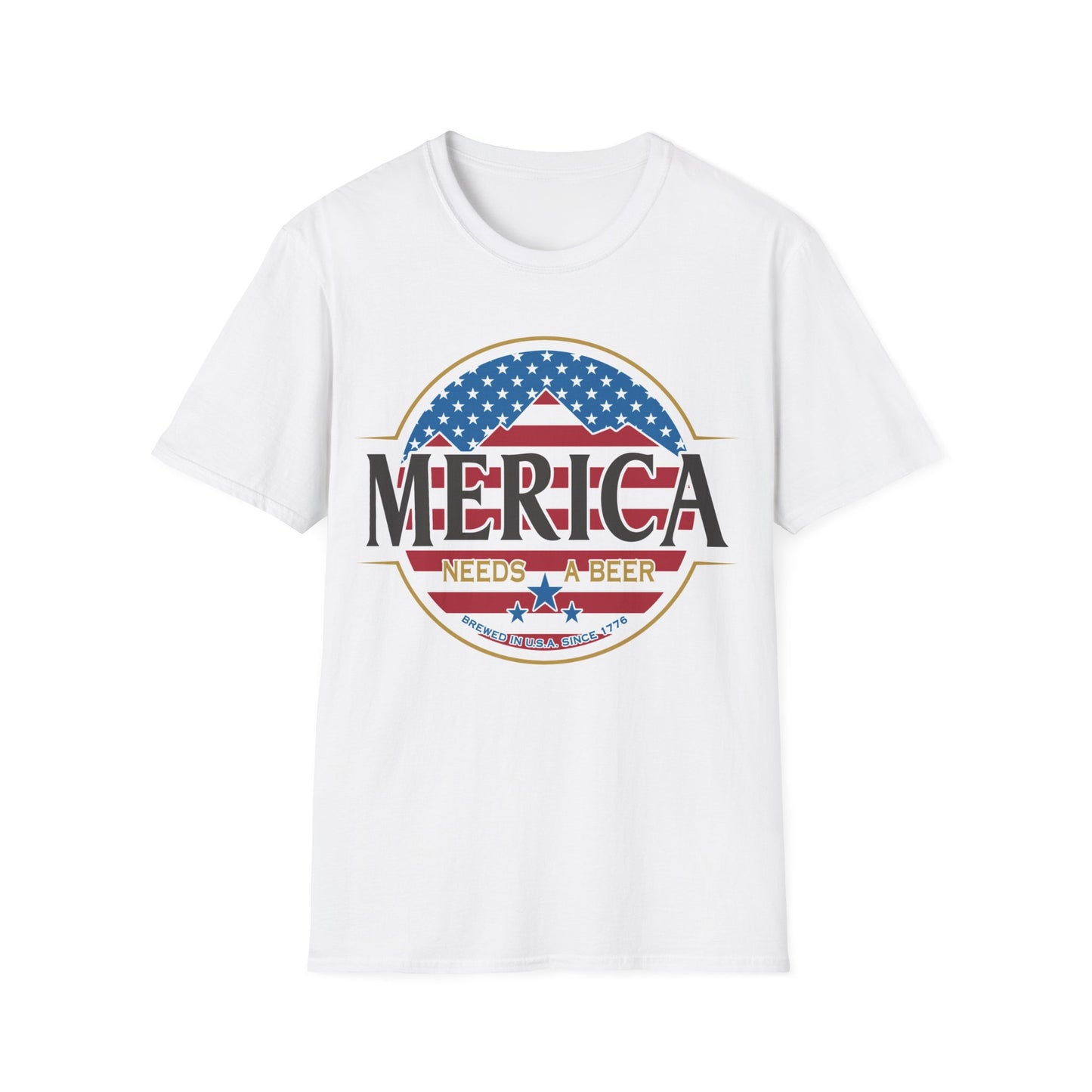 Merica Needs A Beer T-Shirt, 4th of July Shirt, Independence Day Tshirt, Gift for Dad Shirt