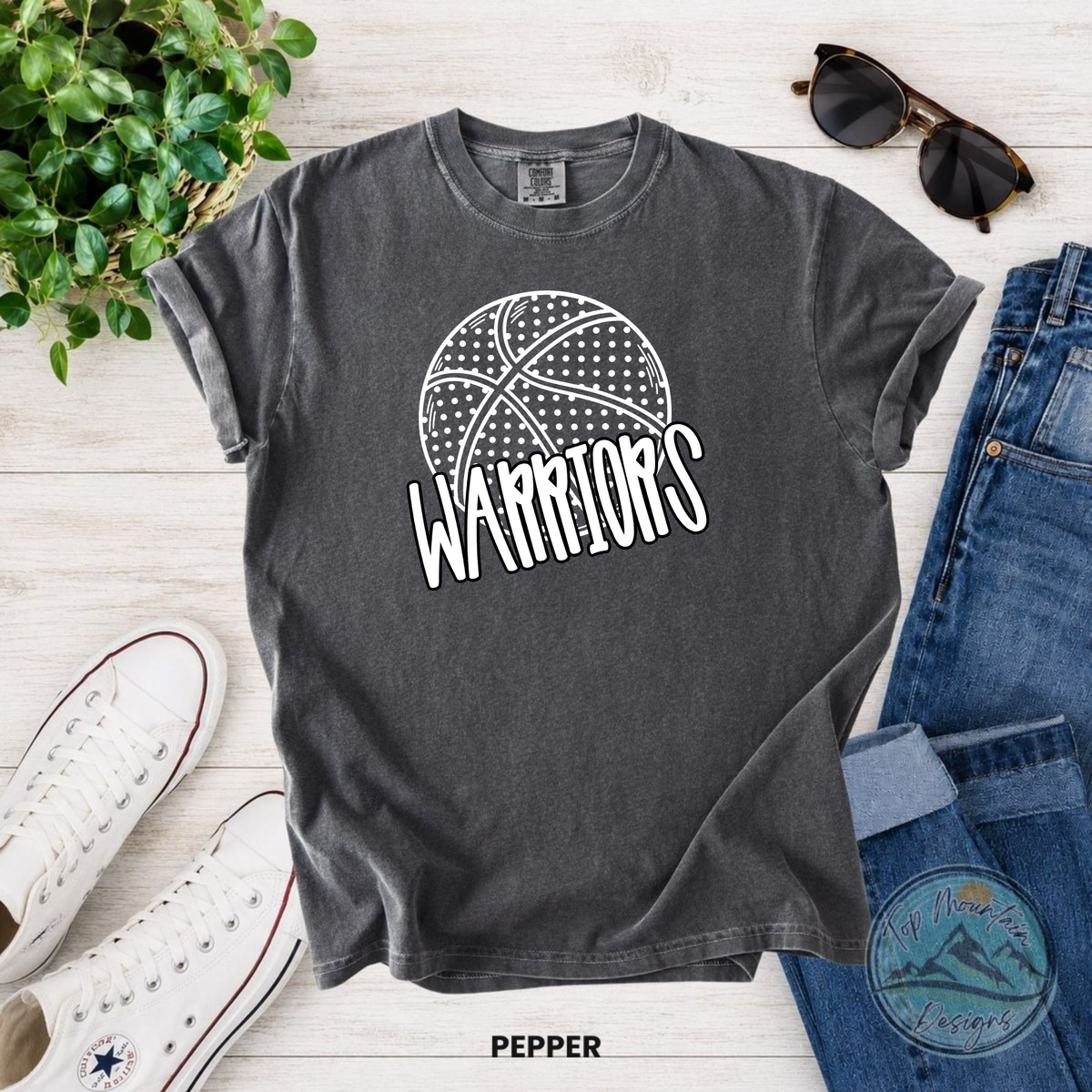 Warriors Basketball Polka Dot