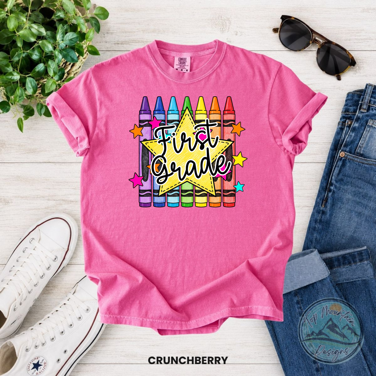 First Grade Crayon T-Shirt